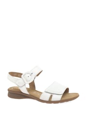 Gabor Marion Leather Basic White Sandals - Image 3 of 5
