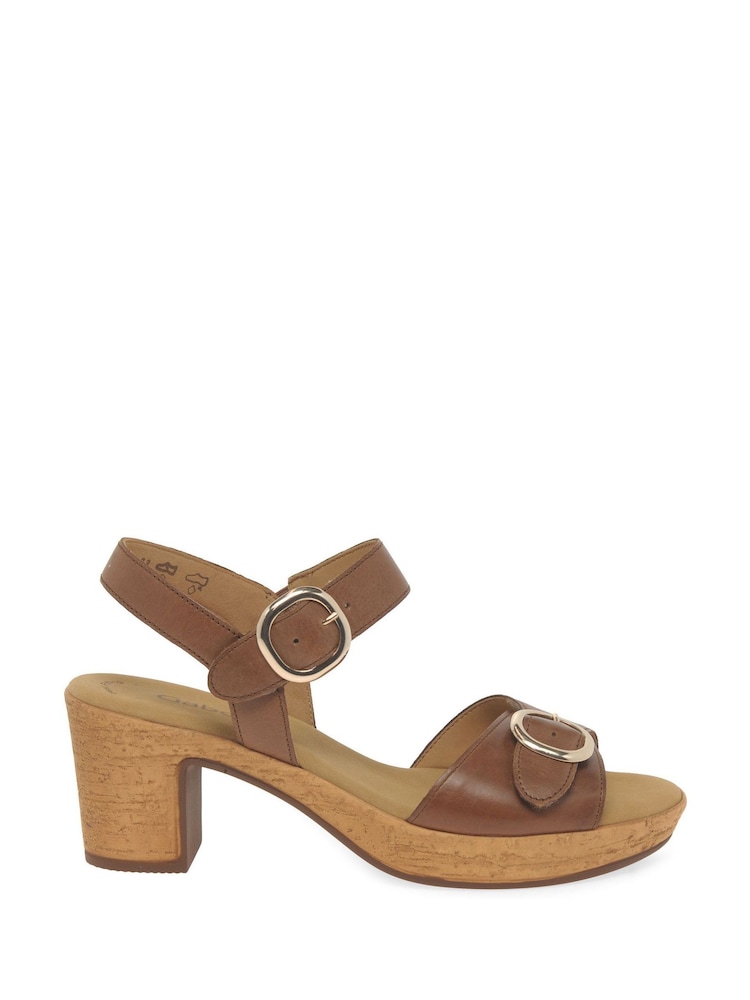 Gabor Fantastica Leather Fashion Brown Sandals - Image 1 of 6 Gabor Fantastica Leather Fashion Brown Sandals - Image 1 of 6