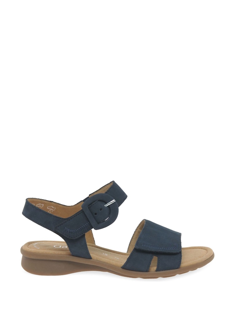 Gabor Blue Marion Nubuck Basic Sandals - Image 1 of 5