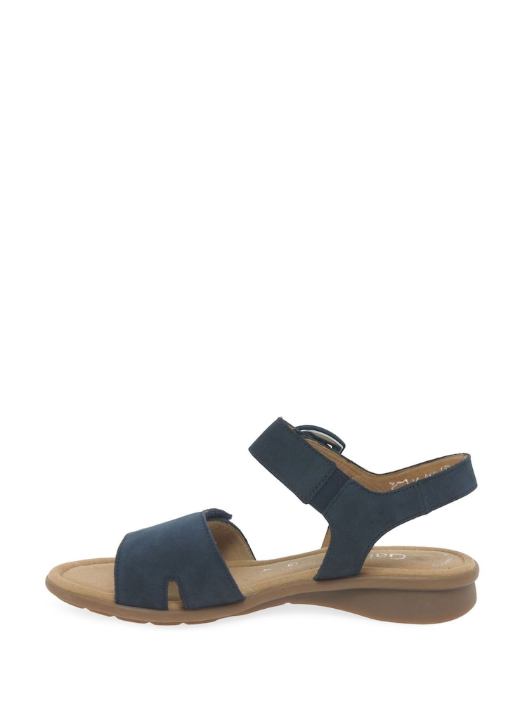 Gabor Blue Marion Nubuck Basic Sandals - Image 2 of 5