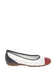Gabor Blue Ruffle Leather Fashion Casual Shoes - Image 1 of 5