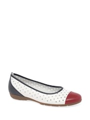 Gabor Blue Ruffle Leather Fashion Casual Shoes - Image 2 of 5