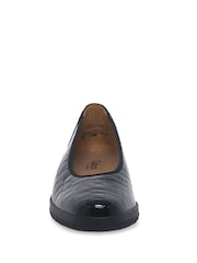 Gabor Piquet Patent Croc Basic Casual Black Shoes - Image 4 of 5