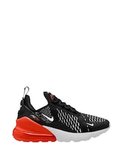 Nike Black White Red Youth Air Max 270 Trainers - Image 1 of 4