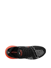 Nike Black White Red Youth Air Max 270 Trainers - Image 3 of 4