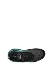 Nike Black White Green Junior Air Max 270 Trainers - Image 4 of 4