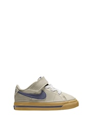 Nike Cream Infant Court Legacy Trainers - Image 1 of 3
