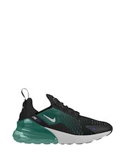 Nike Black White Green Youth Air Max 270 Trainers - Image 1 of 2