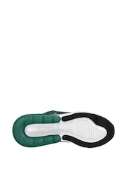 Nike Black White Green Youth Air Max 270 Trainers - Image 2 of 2