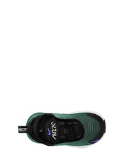 Nike Black White Green Infant Air Max 270 Trainers - Image 3 of 4