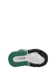 Nike Black White Green Infant Air Max 270 Trainers - Image 4 of 4