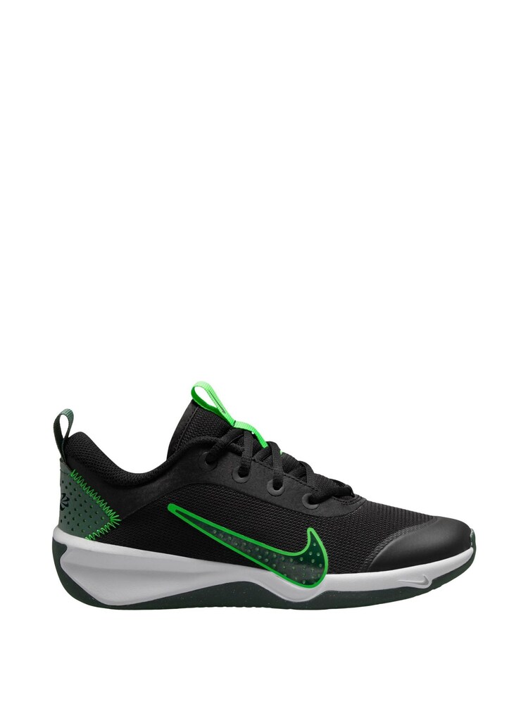 Nike Black Volt Youth Omni Court Trainers - Image 1 of 4