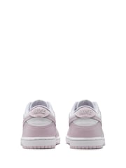 Nike White Light Violet Junior Dunk Low Shoes - Image 5 of 8