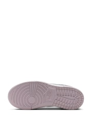 Nike White Light Violet Junior Dunk Low Shoes - Image 6 of 8
