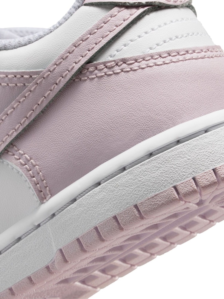 Nike White Light Violet Junior Dunk Low Shoes - Image 8 of 8 Nike White Light Violet Junior Dunk Low Shoes - Image 8 of 8