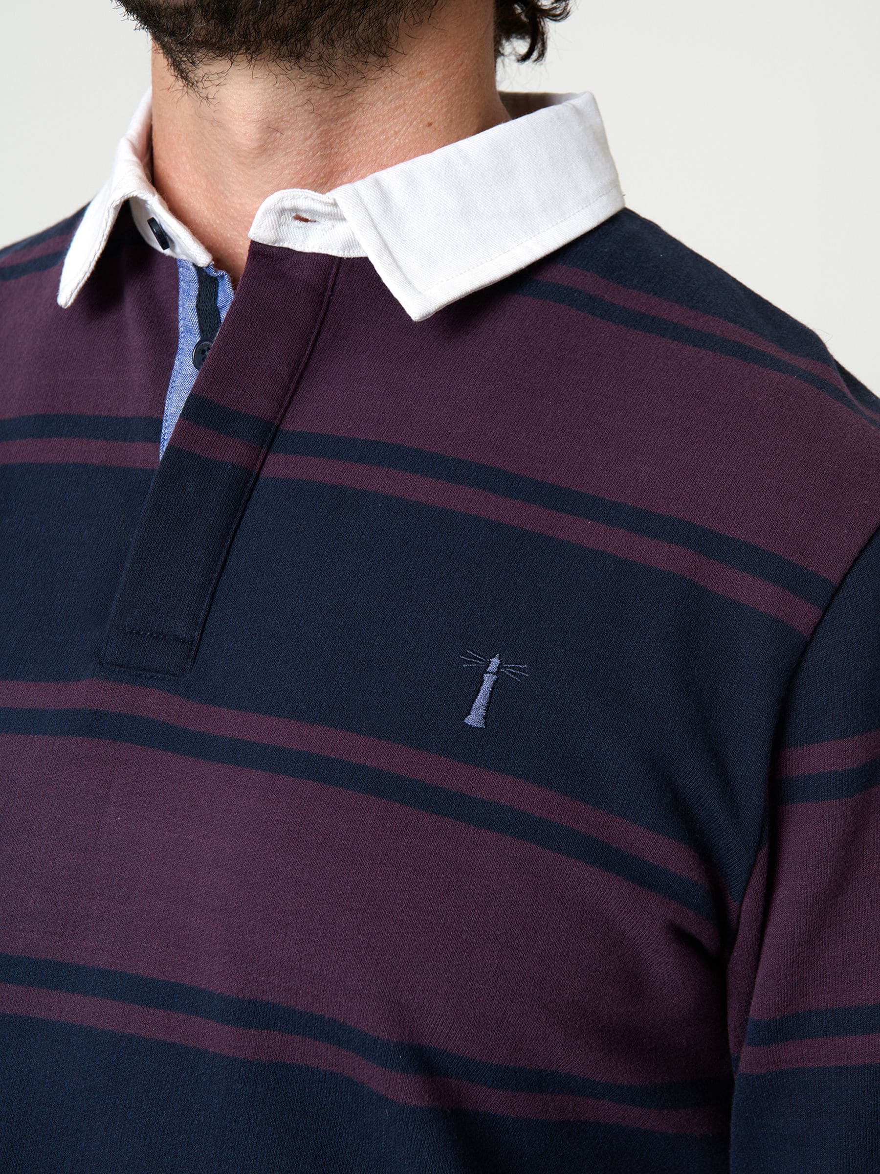 Buy Saltwell Red Stripe Long Sleeve Polo Neck Rugby Top from Next USA