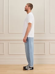 Light Blue Denim Barrel Fit Signature Ultra Soft Touch Denim Jeans - Image 3 of 6