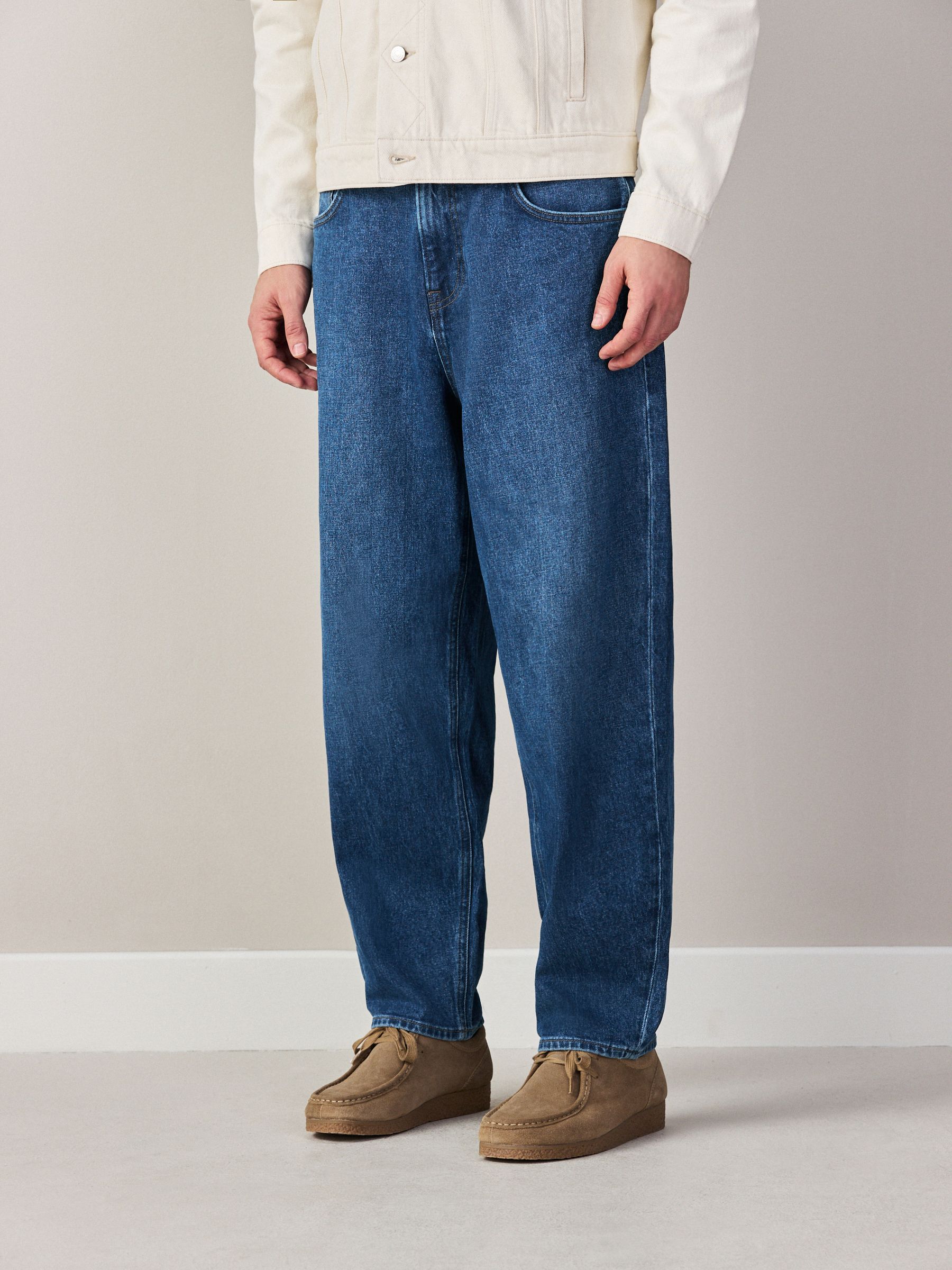Buy Mid Blue Denim Barrel Fit Jeans from Next USA