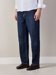 Dark Blue Straight Fit Jeans - Image 1 of 6