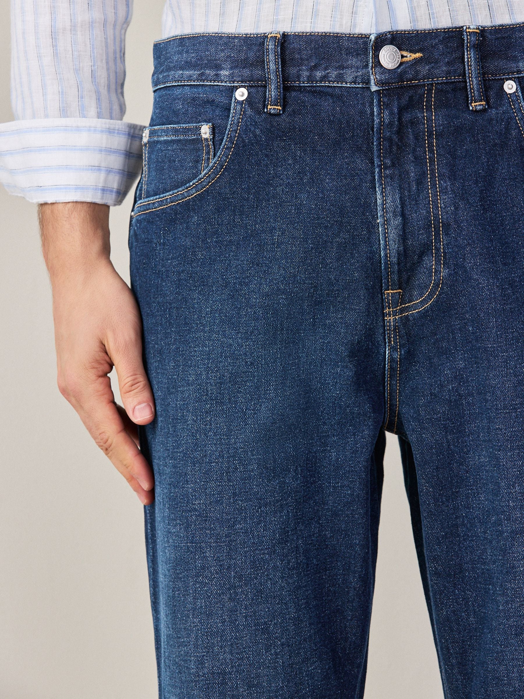 Buy Dark Blue Straight Fit Vintage Jeans from Next USA
