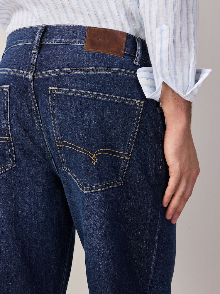 Dark Blue Straight Fit Jeans - Image 6 of 6