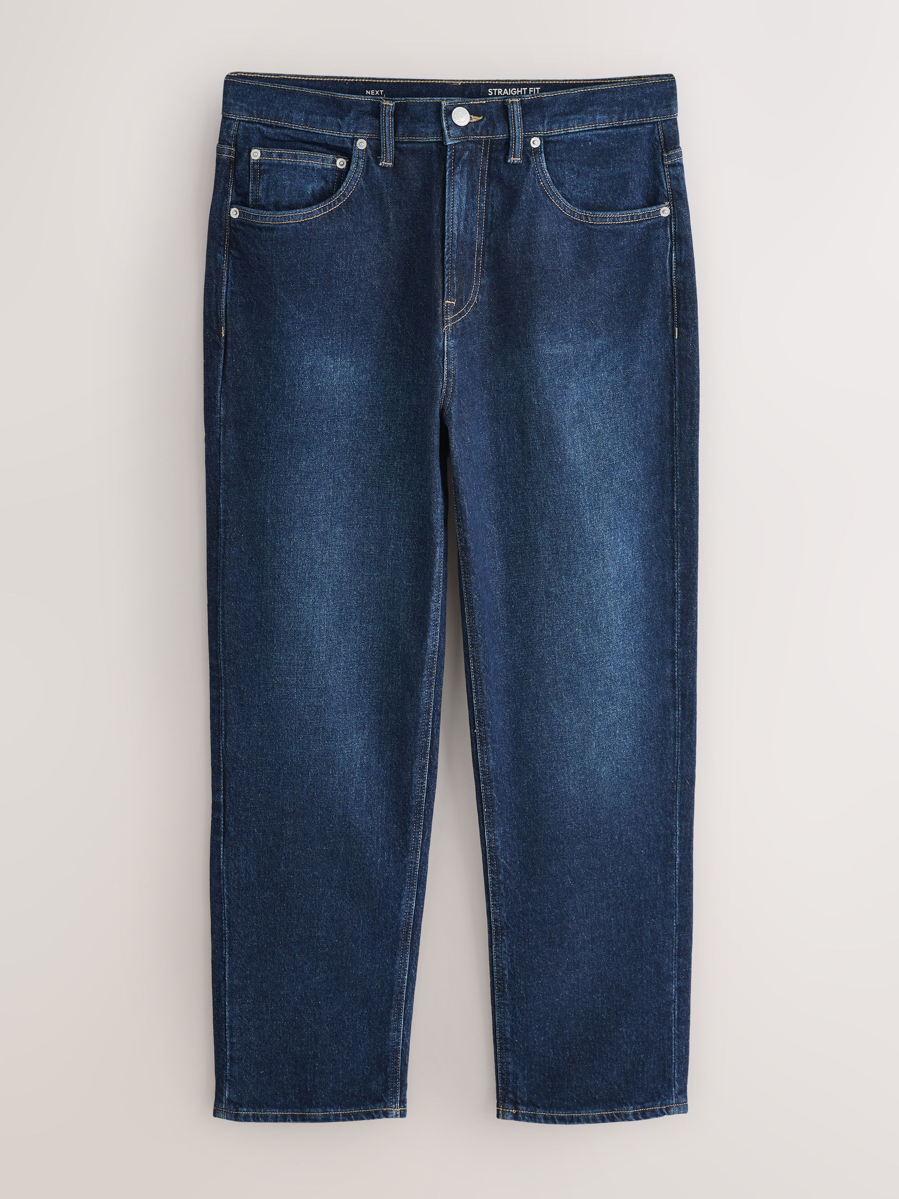 Buy Dark Blue Straight Fit Vintage Jeans from Next USA