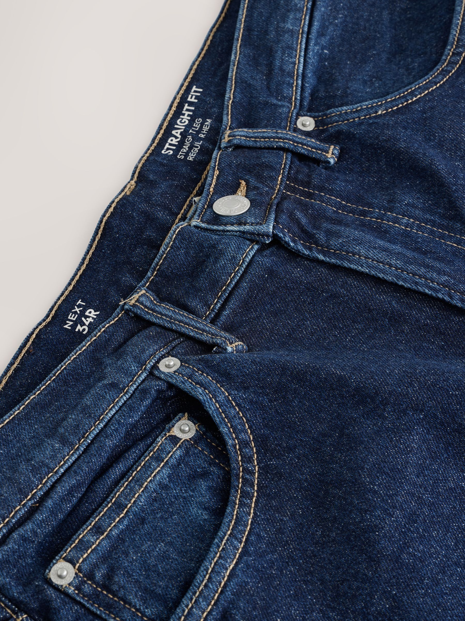 Buy Dark Blue Straight Fit Vintage Jeans from Next USA