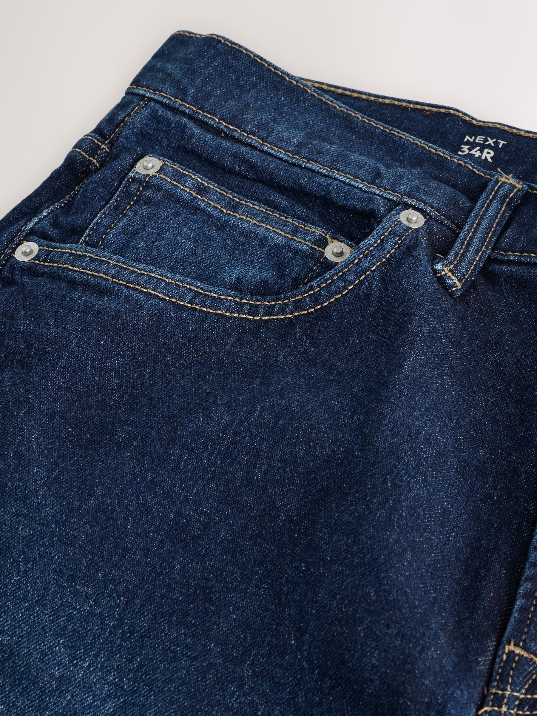 Buy Dark Blue Straight Fit Vintage Jeans from Next USA