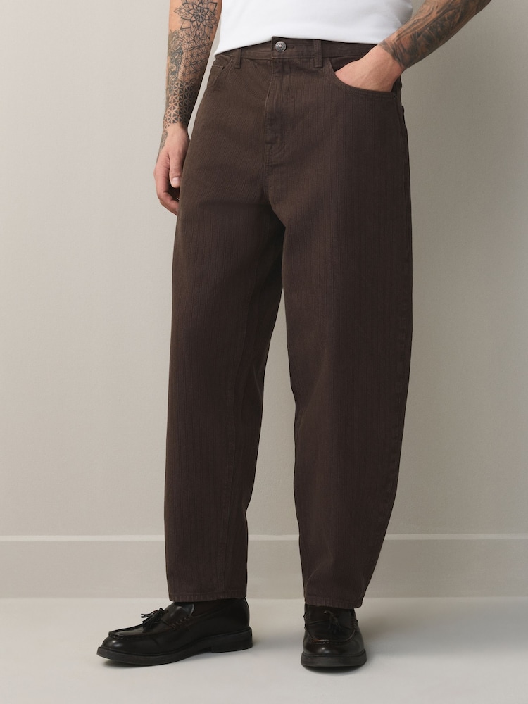 Brown Barrel Fit N. Premium Denim Jeans - Image 1 of 9