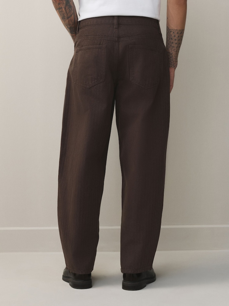 Brown Barrel Fit N. Premium Denim Jeans - Image 2 of 9