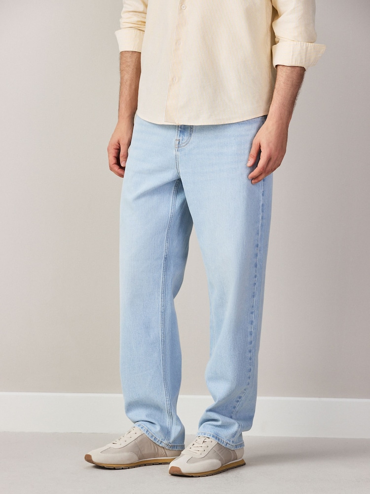 Bleach Denim Regular Tapered Fit Jeans - Image 1 of 7