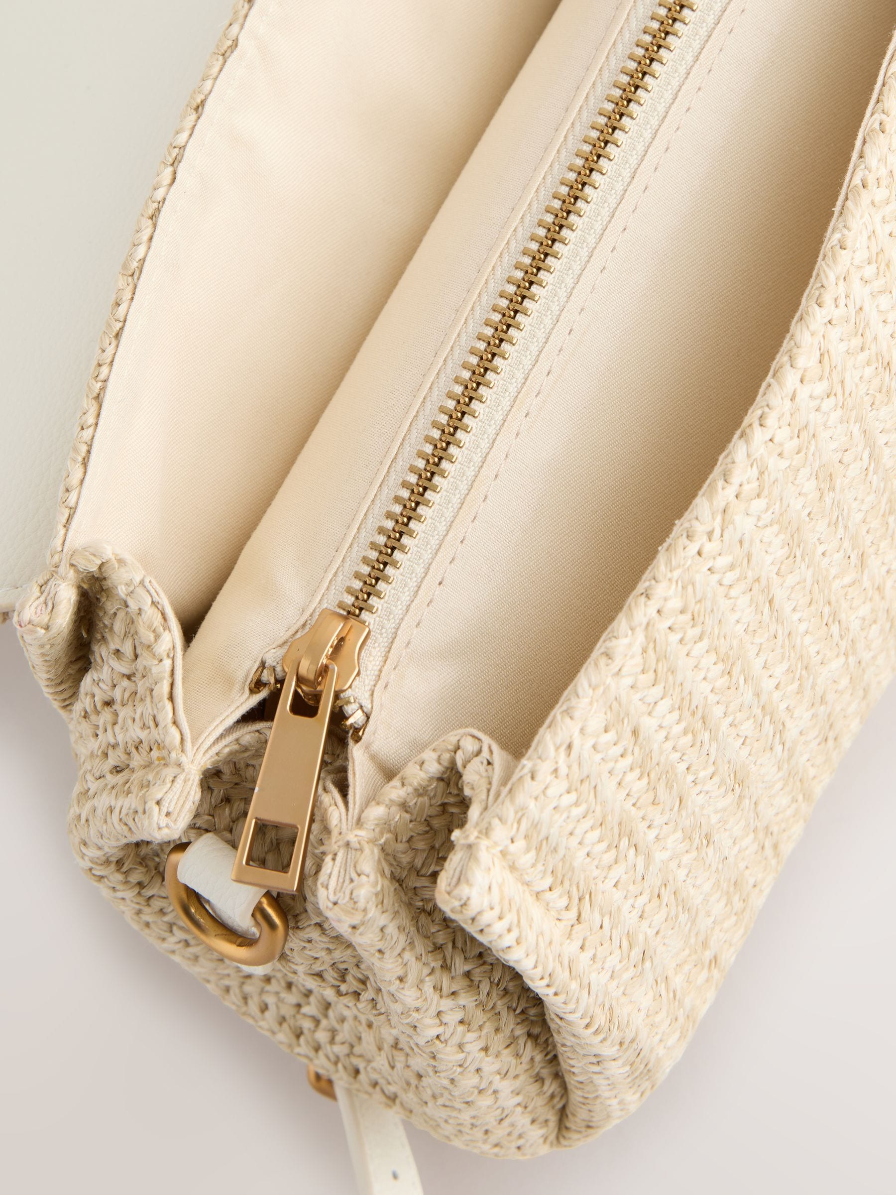 Buy Natural Raffia Effect Cross-Body Bag from Next USA