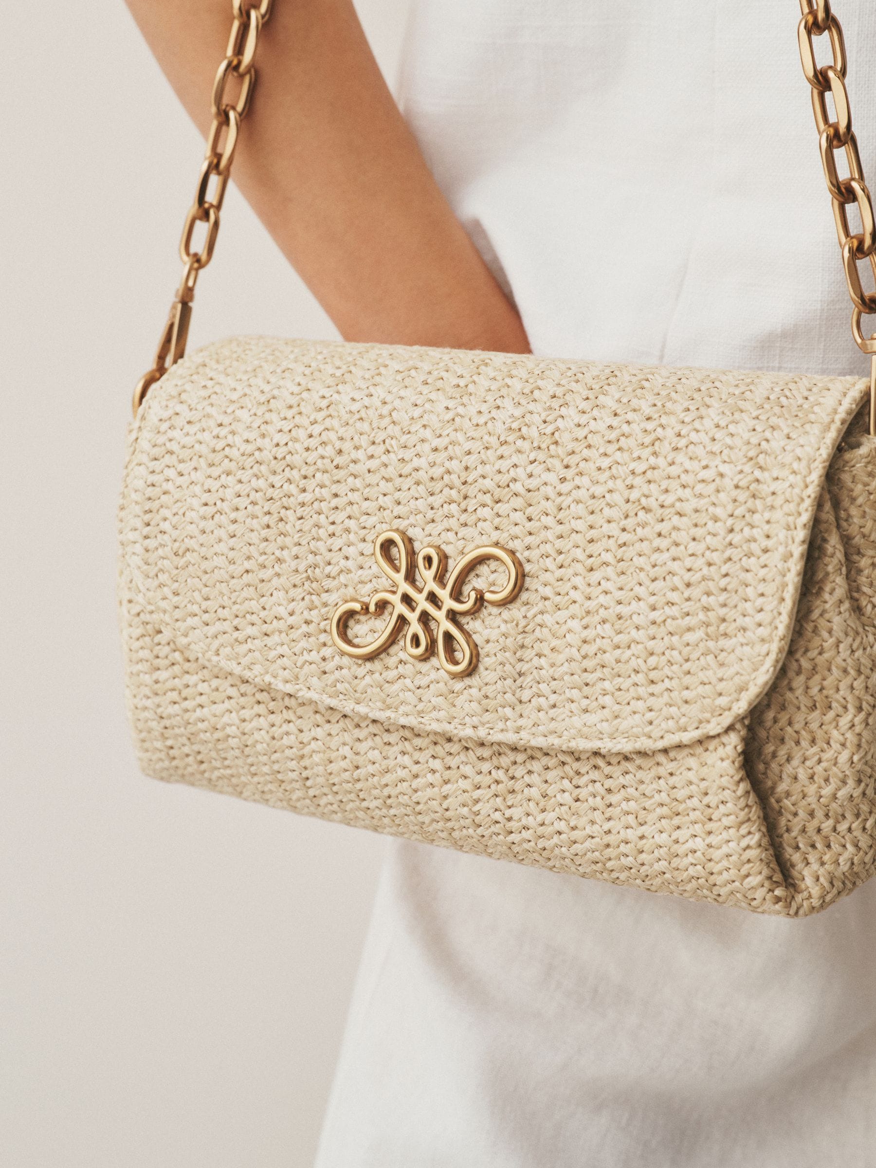 Buy Natural Raffia Effect Cross-Body Bag from Next USA