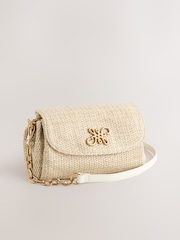 Natural Raffia Effect Cross-Body Bag - Image 6 of 10