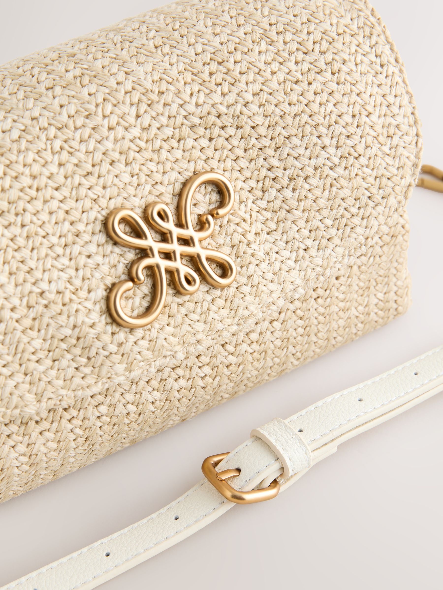Buy Natural Raffia Effect Cross-Body Bag from Next USA