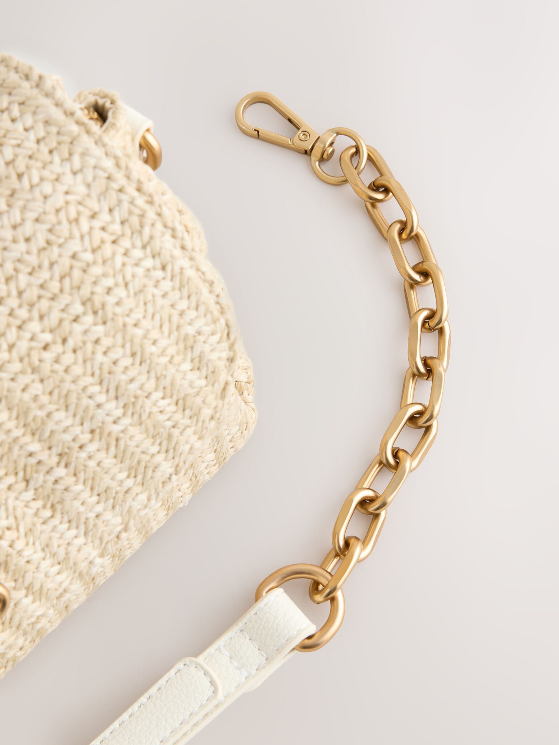 Buy Natural Raffia Effect Cross-Body Bag from Next USA