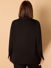 Live Unlimited Black V-Neck Collared Shirt - Image 3 of 3