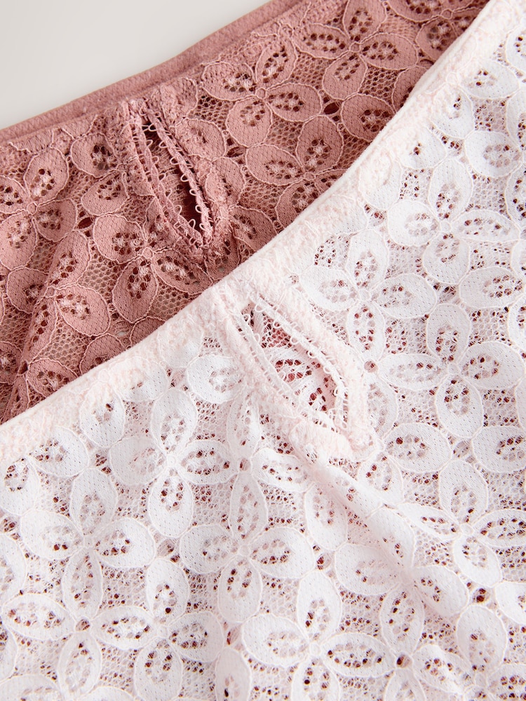 Rose/Cream Lace Knickers 2 Pack - Image 10 of 10 Rose/Cream Lace Knickers 2 Pack - Image 10 of 10