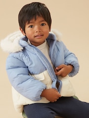 MORI Supersoft Cosy Zip Up Coat with Detachable Hood - Image 3 of 5