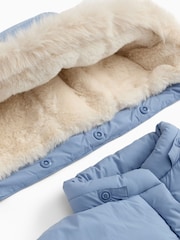 MORI Supersoft Cosy Zip Up Coat with Detachable Hood - Image 4 of 5