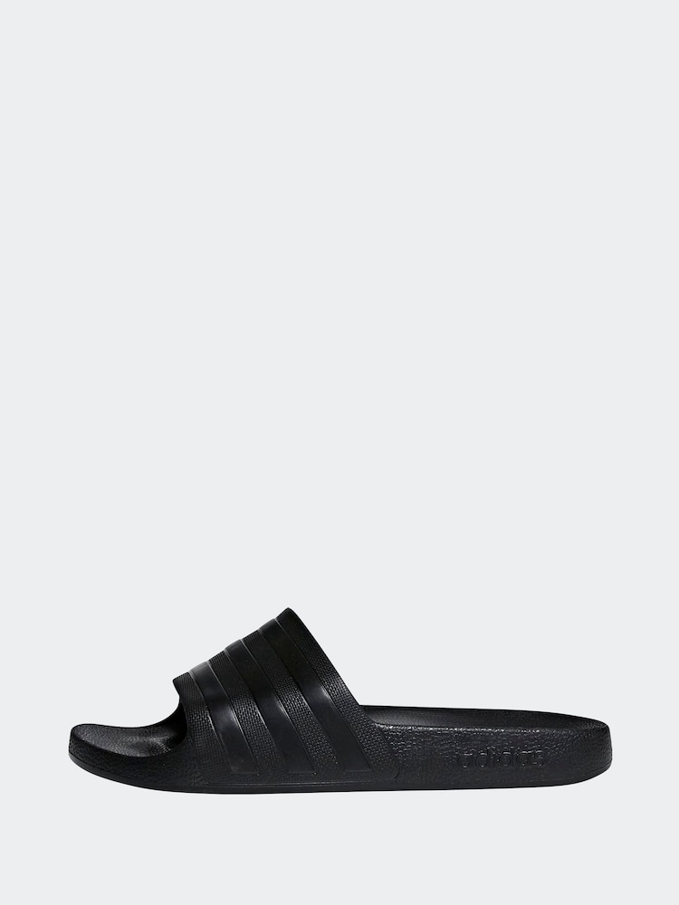 adidas Black Sportswear Adilette Aqua Slides - Image 2 of 10 adidas Black Sportswear Adilette Aqua Slides - Image 2 of 10