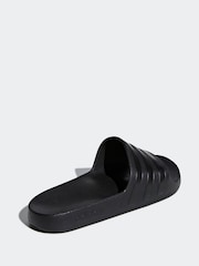 adidas Black Sportswear Adilette Aqua Slides - Image 4 of 10