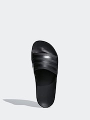 adidas Black Sportswear Adilette Aqua Slides - Image 6 of 10