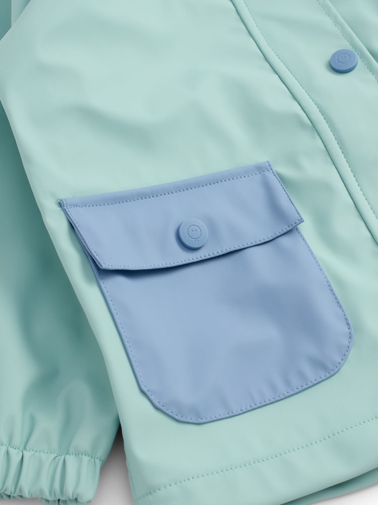MORI Green Dinosaur Lined Waterproof Coat - Image 7 of 7 MORI Green Dinosaur Lined Waterproof Coat - Image 7 of 7