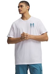 أبيض - Under Armour Blur Logo Short Sleeve T-Shirt - صورة 1 من 3
