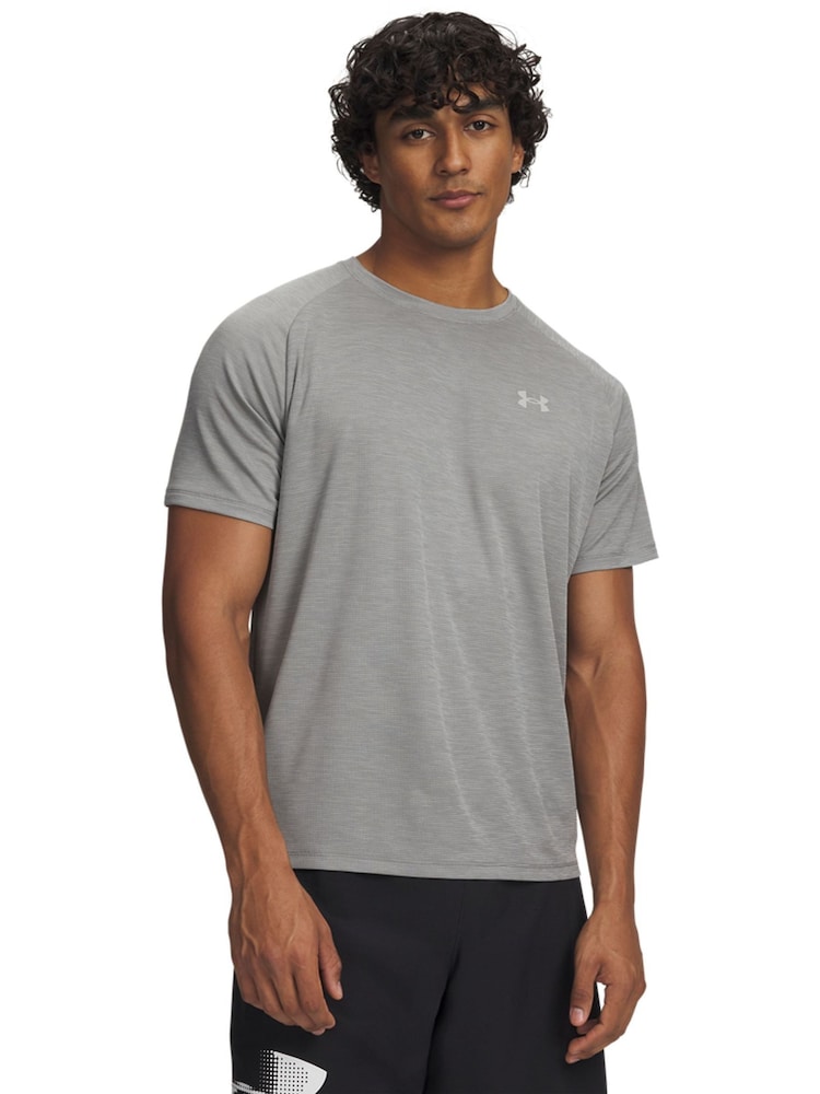 Under Armour Light Grey Tech Short Sleeve Crew T-Shirt - Image 1 of 3 Under Armour Light Grey Tech Short Sleeve Crew T-Shirt - Image 1 of 3