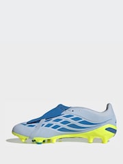 adidas Light Blue Predator League FoldOver Tongue Artificial Ground Football Boots - Image 2 of 11