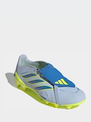 adidas Light Blue Predator League FoldOver Tongue Artificial Ground Football Boots - Image 5 of 11
