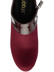 Lotus Red Heeled Shoe Boots - Image 4 of 4