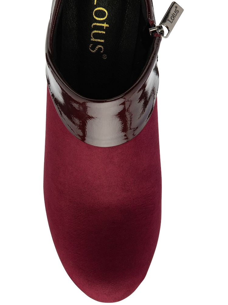 Lotus Red Heeled Shoe Boots - Image 4 of 4